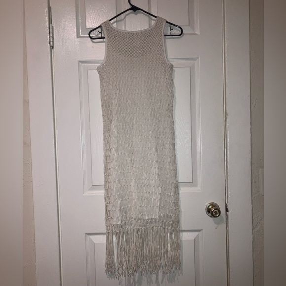 AllSaints Ivory Crochet Maxi Dress with slip - Picture 2 of 6